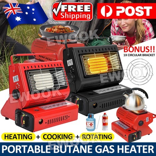 Portable Butane Gas Heater Camping Camp Tent Outdoor Hiking Camper Survival AU