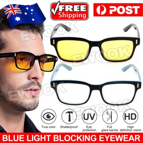 Blue light Blocking Glasses Computer Gaming Anti Glare UV Eyewear Filter Frames