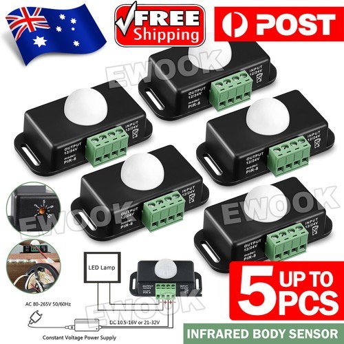 DC 12V-24V 8M Automatic Infrared PIR Motion Sensor Detector Switch For LED light