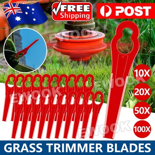 100 PCS Grass Trimmer Blades ozito Plastic for Crop Garden Weed Lawn BOSH KULLER