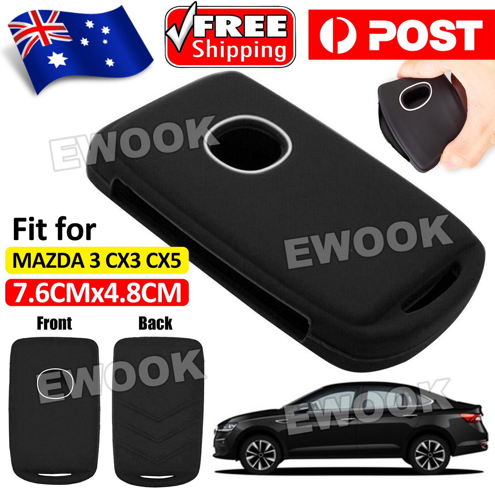 Silicone Key Cover For MAZDA 3 CX3 CX5 2021 2022 2025 Remote Case FOB Kit Car