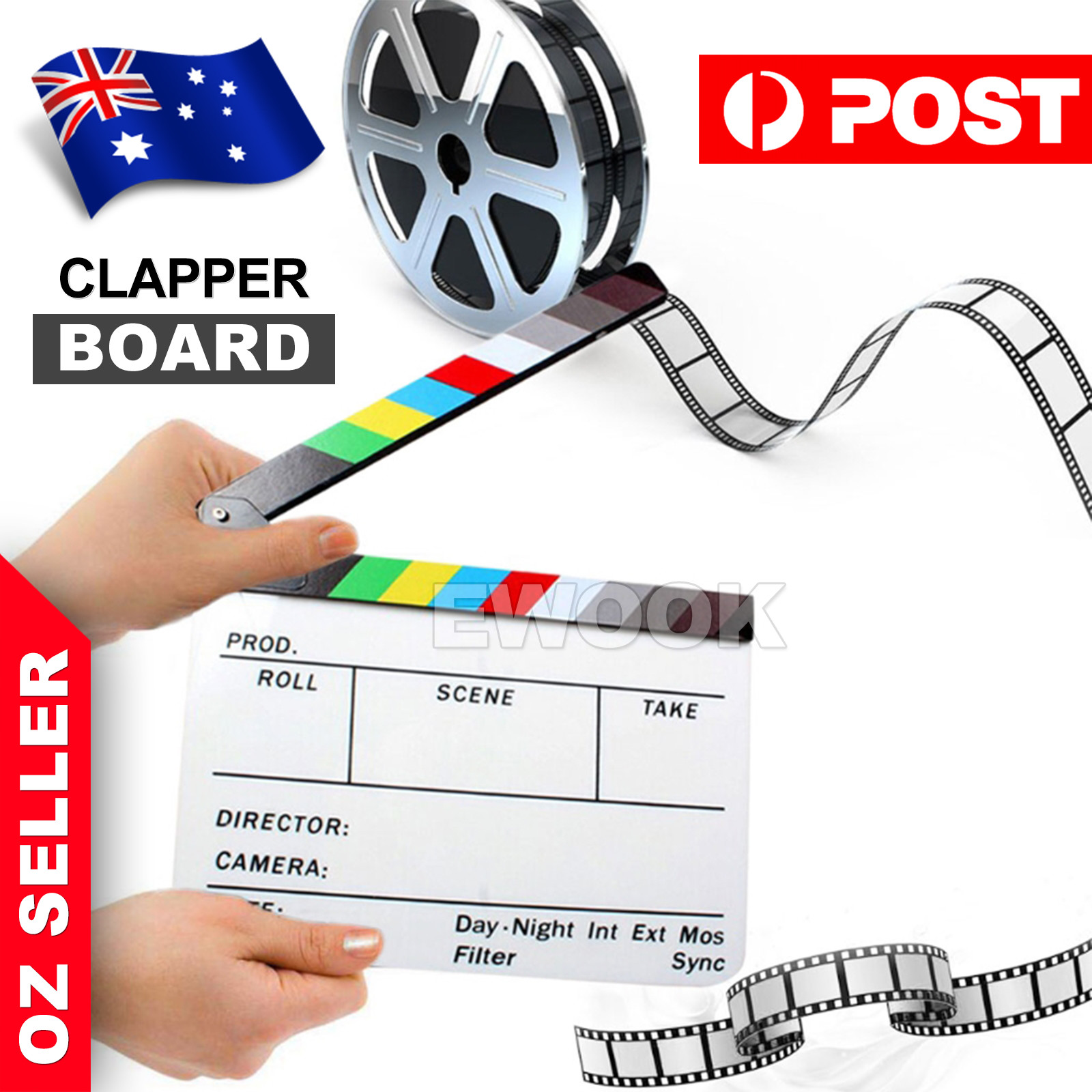 Clapperboard Clapper Board TV Movie Slate Colorful Clapboard Film Universal asy
