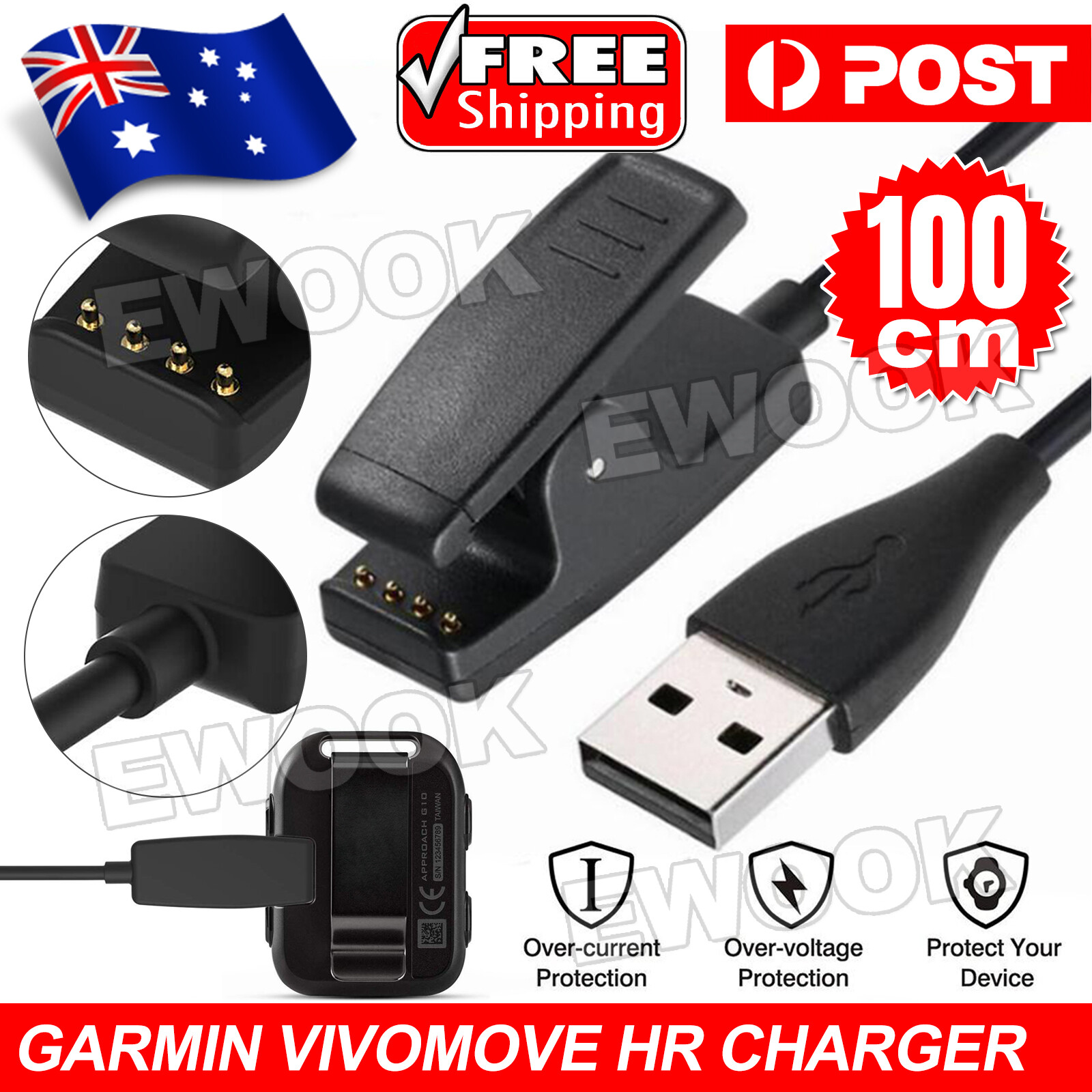 USB Charger Charging CABLE For Garmin S20 Vivomove HR Forerunner 645 Music Lily