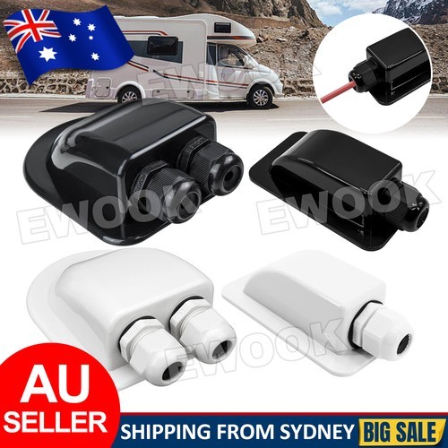 Caravan Solar Car Junction Box Camper Roof Wire Cable Entry Gland Waterproof As