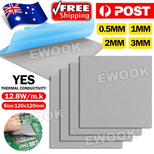 12.8w/m.k Thermal Pad 120 Silicone Heatsink Cooling Conductive GPU CPU For Acer