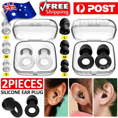 Soft Silicone Ear Plug Noise Reduction Flexible Reusable Study Sleep EarPlugs