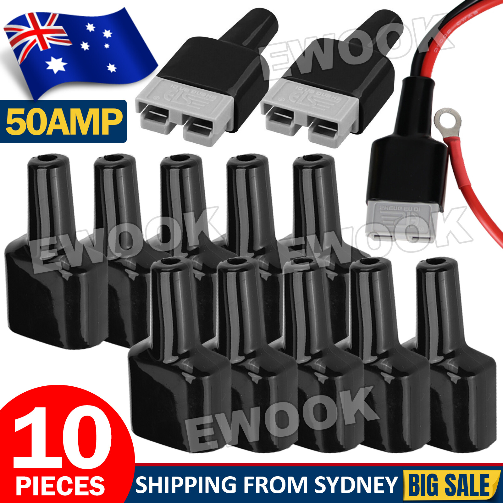 10x Waterproof For Anderson Style 50A Plug dust cable sheath cover /50AMP 69mm