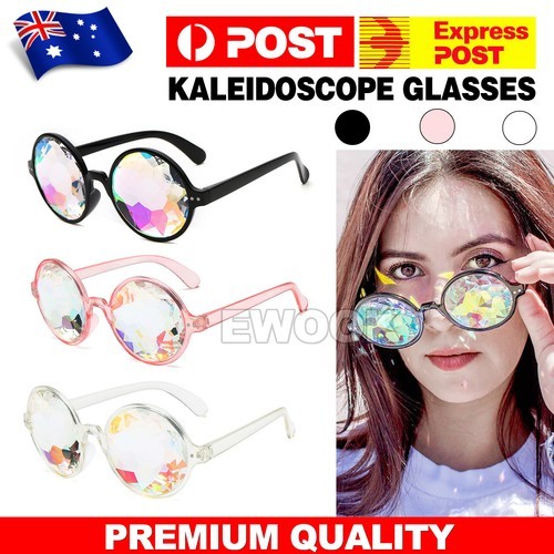 Kaleidoscope Glasses Rave Festival EDM Sunglasses Diffracted Lens Party Show OZ