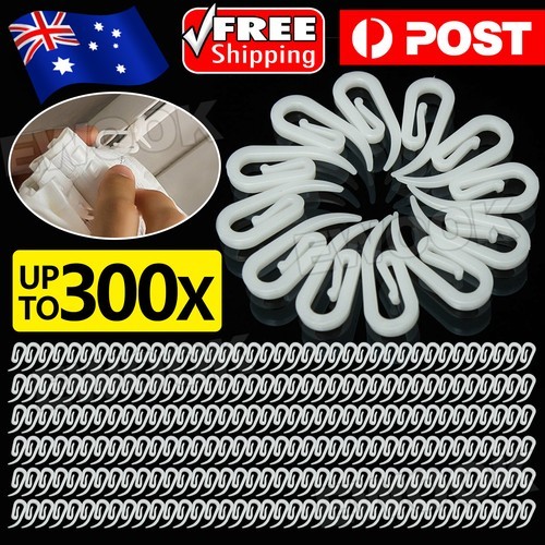 100-300X Nylon Curtain Gather Hooks Pencil Pleat Lace Boat Caravan CampePlastic