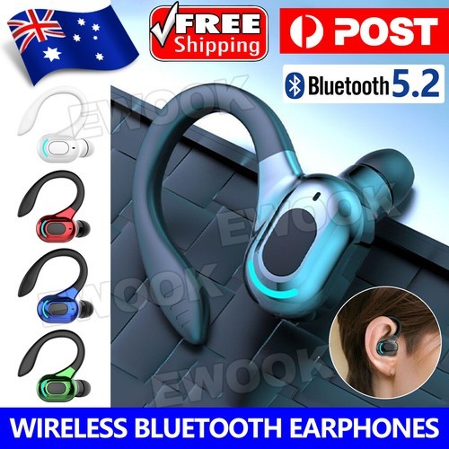 Bluetooth 5.2 Wireless Earpiece Earbud Trucker Handsfree Singel Earphone Headset