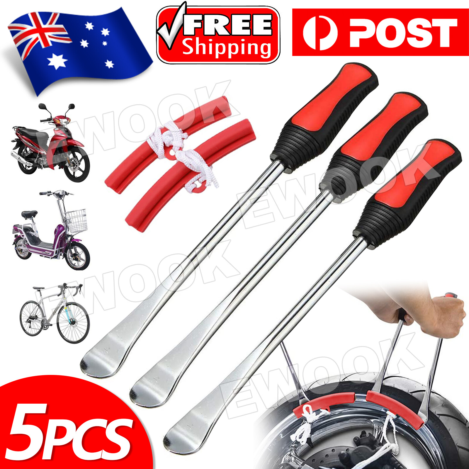 5 in 1 Motorcycle Motorbike Practical Spoon Tire Irons Lever Tyre Changing Tool