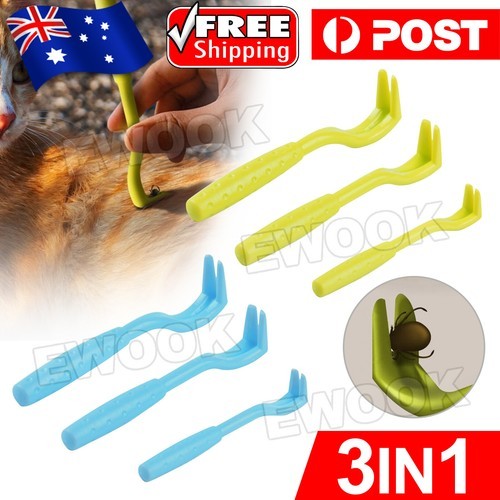 Unbrand Tick Remover 3PCS Flea Scratching Hook Pet Tool Picker Removal Portable