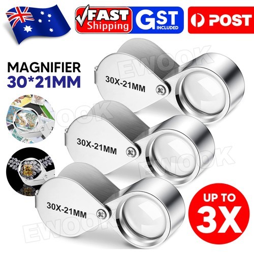 Pocket Jewellers Eye Loupe Magnifier Jewelry Magnifying Glass 30 21 mm Jeweler