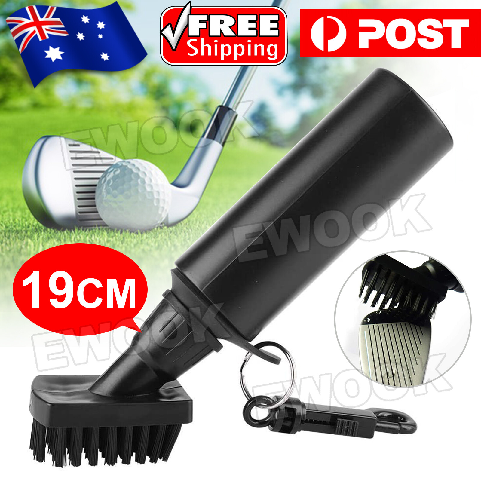 1Pc Golf Club Cleaning Brush Reel Groove Cleaner With Extrusion Water Bottle AU
