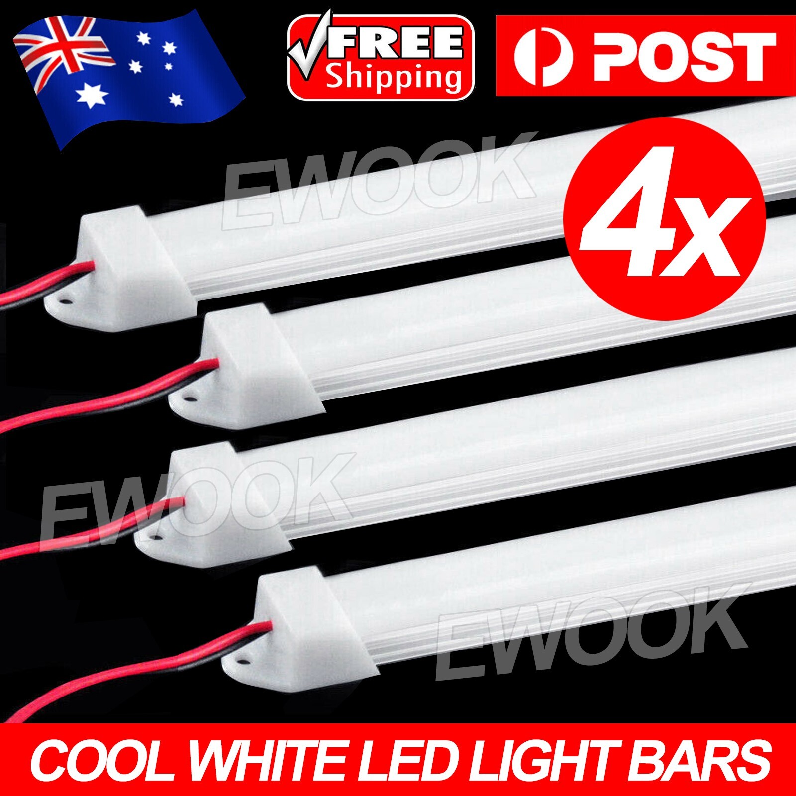 4x LED strip lights Bar Car 12V caravan boat fishing camping Interior lamp DIY