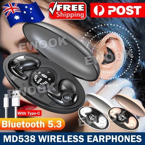 Invisible Sleep Wireless Earphone Tws Bluetooth 5.3 Headphones Hidden Earbuds as
