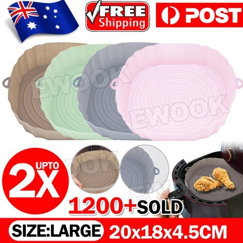 Air Fryer Silicone Pot Basket Liner Non-Stick Reusable Baking Tray AU Other As