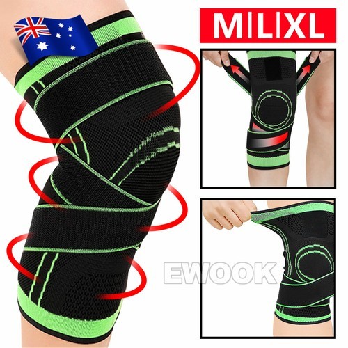 3D Knee Support Brace Compression Sleeve Arthritis Pain Relief Gym Sport Running