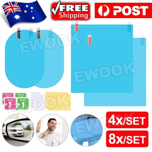 Car Side Truck Rearview Mirror Protector Film Waterproof Anti-Fog Rain-Proof AU