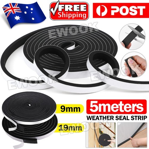 Foam Seal Weather Strip Tape Door Window Draught Excluder Self Adhesive As Show