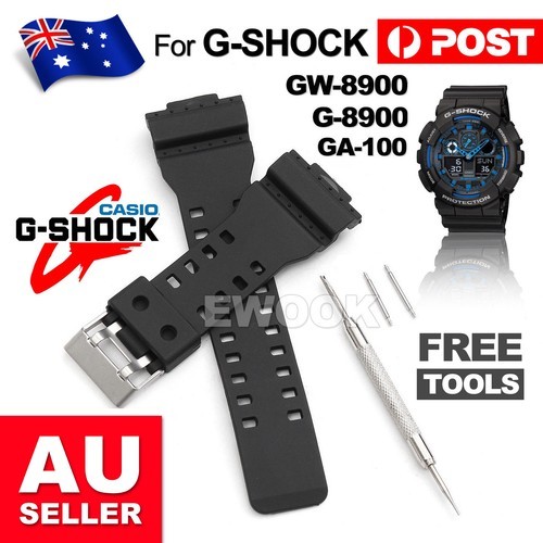 16mm WATCH BAND STRAP FITS CASIO SHOCK GA-100 G-8900 GW-8900 PINS TOOL G-SHOCK