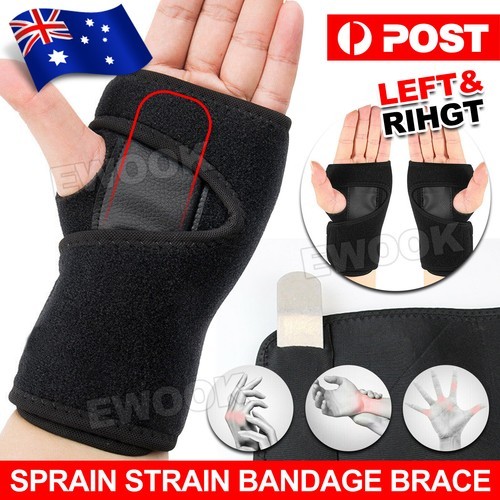 Wrist Support Hand Brace Band Carpal Gloves Tunnel Splint Arthritis Sprains Pain