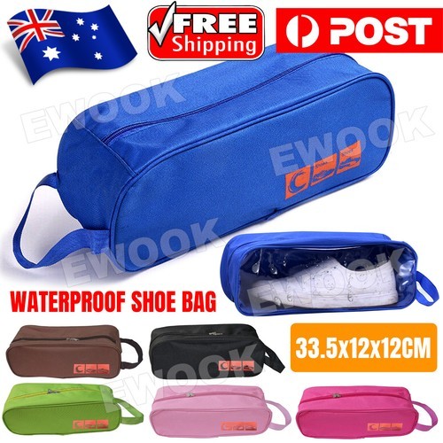 Waterproof Portable Shoe Bags Case Travel Sports Storage View Window Tote AU As