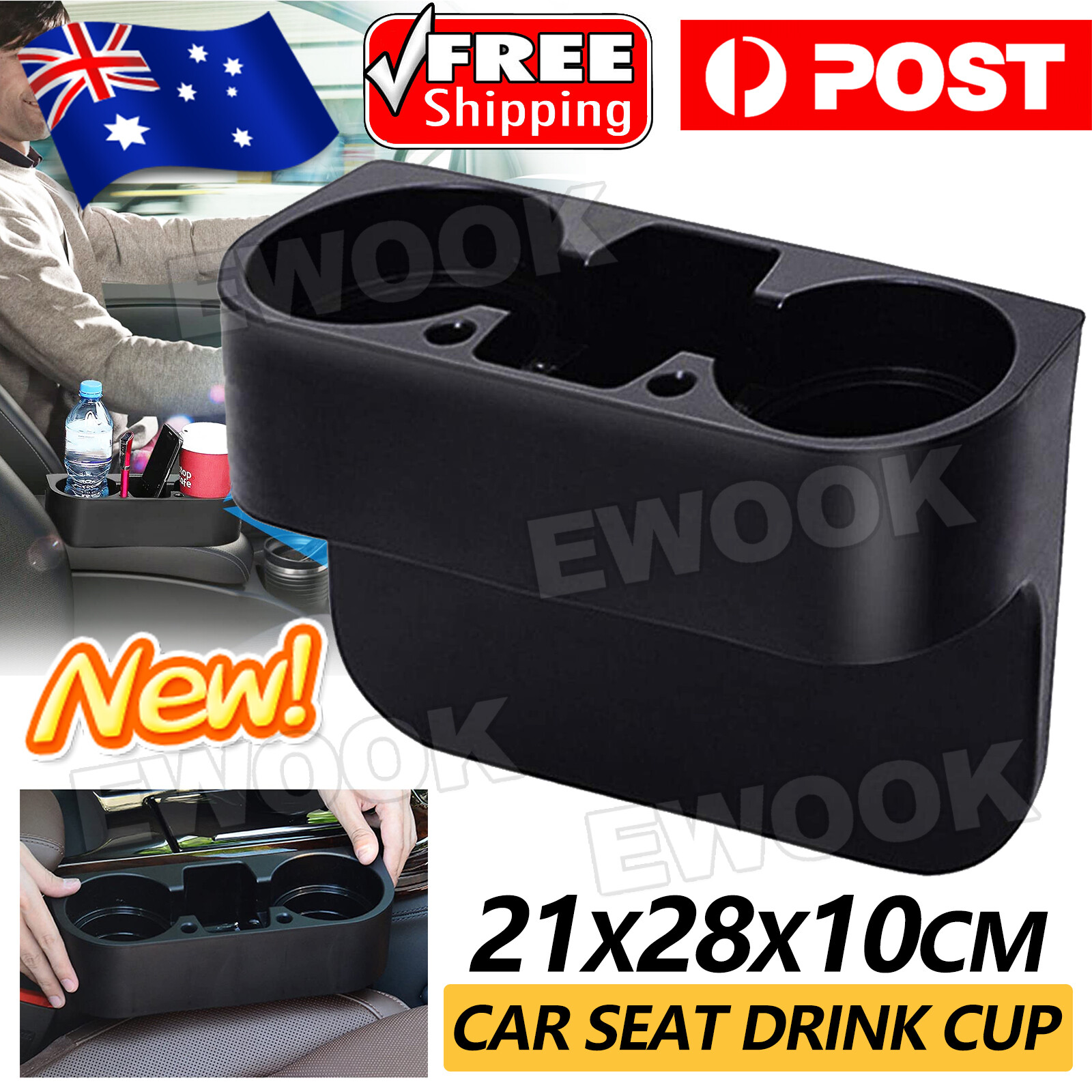 Car Seat Drink Cup Holder Travel Coffee Bottle Water Stand Food Cleanse Storage