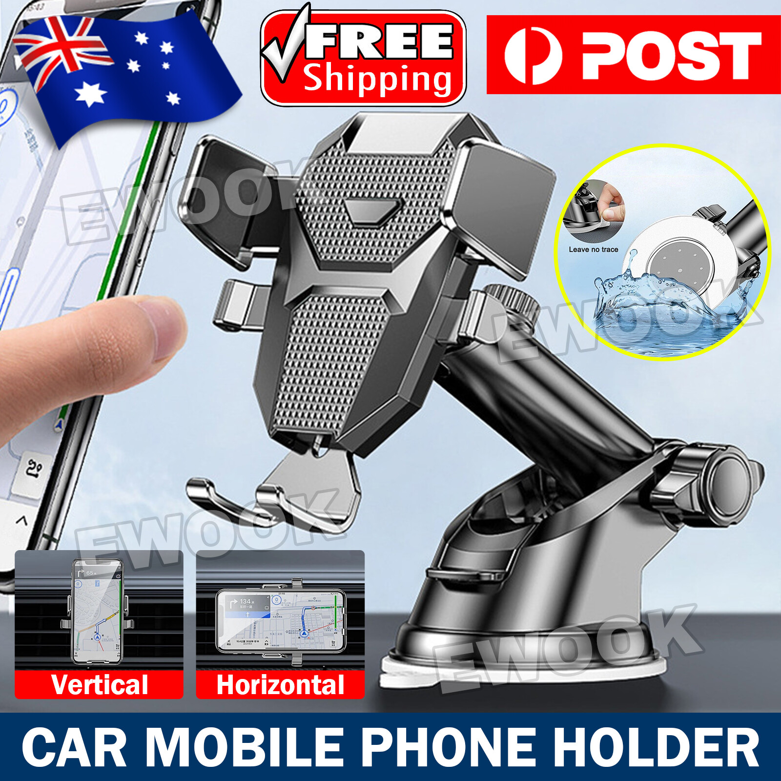 Car Mobile Phone Holder Gravity Dashboard Suction Mount Stand For Universal As