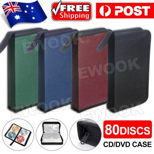 80 DVD CD DISC Holder Album Storage Case Folder Wallet Carry Bag Organizer AU to