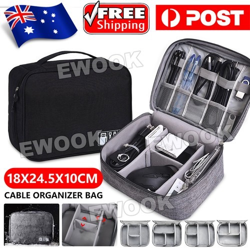 Electronic Accessories USB Travel Case Storage Charger Cable Organizer Bag As