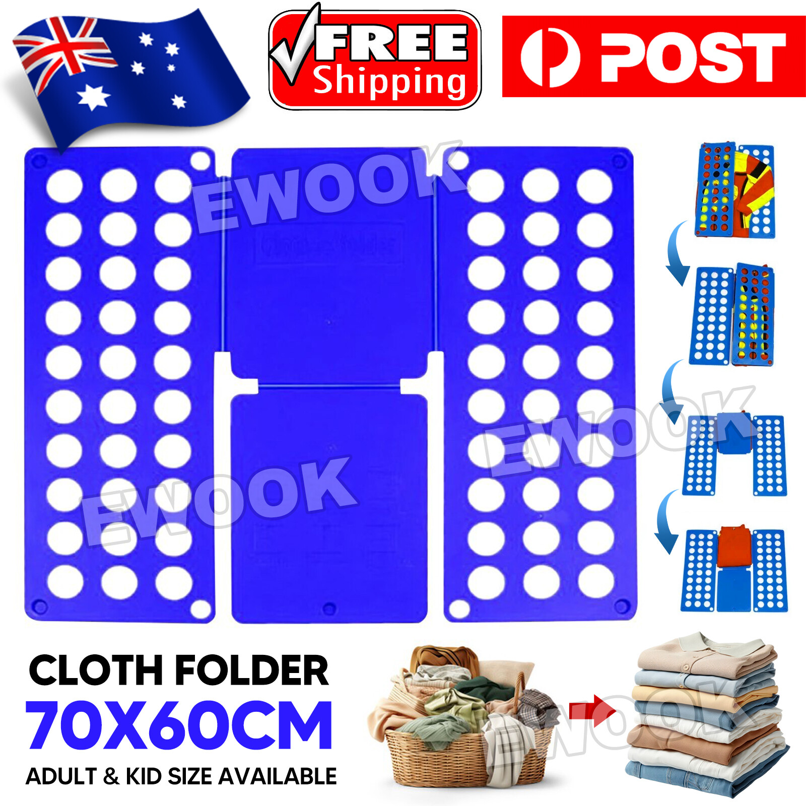 Unbranded/Generic Clothes Folder Large Adult Magic Fast T-Shirts Laundry Storage