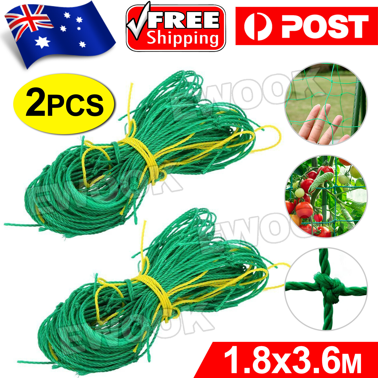 2x Garden Plant Climbing Net Vegetable Flower Vine Trellis Support Fence Mesh 2