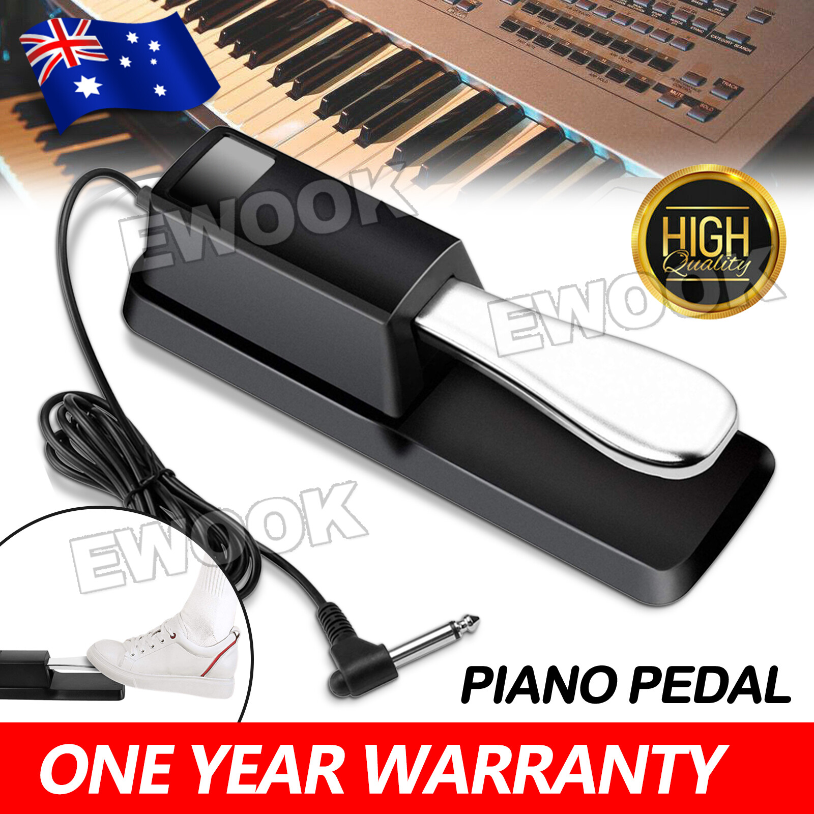 Unbranded/Generic Piano Damper Sustain Pedal Foot Switch for Electric Yamaha
