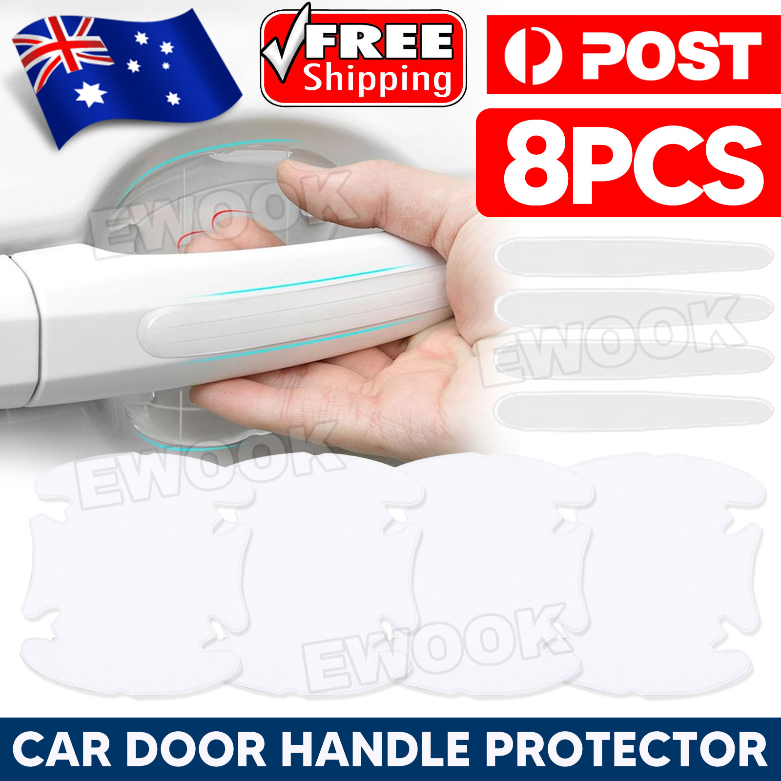 Invisible Car Door Handle Films Protective Nail Scratches Transparent Protector