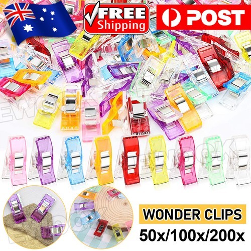 50-200PCS Wonder Clips Crafts Fabric Quilting Crochet Plastic Sewing Tools DIY
