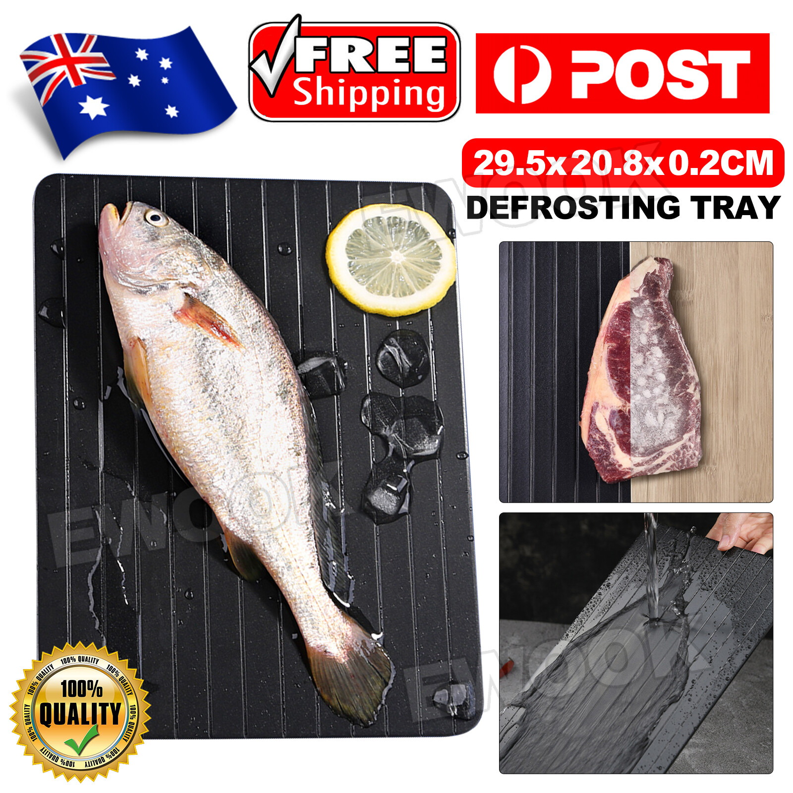 Magic Metal Plate Defrosting Tray Fast Thawing Frozen Meat Defrost Kitchen 2025