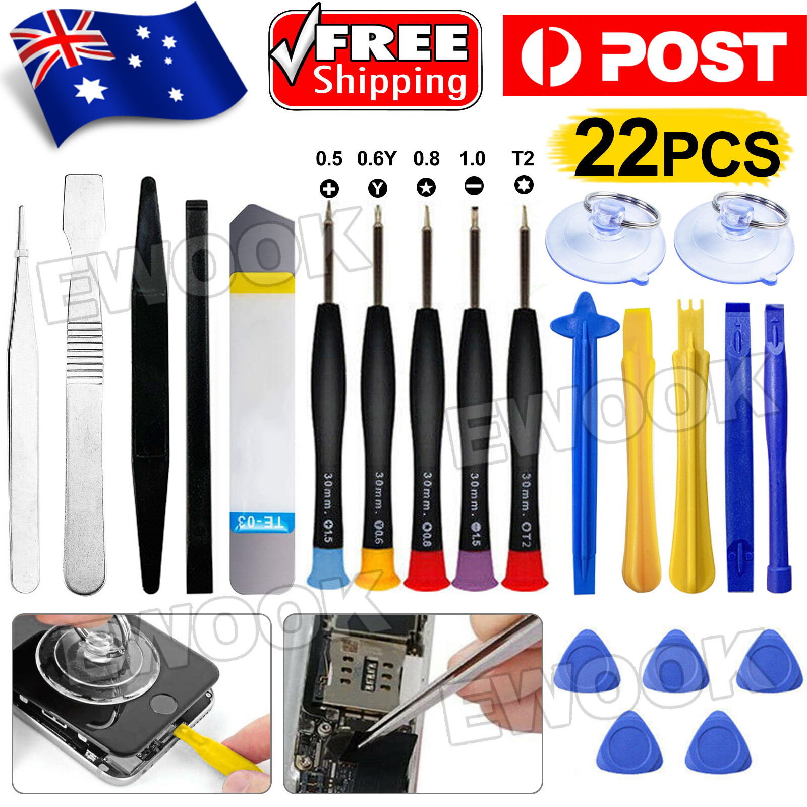 Unbrand 22 in 1 For Mobile Phone Repair Tools Kit Set Prying Opening Screwdriver