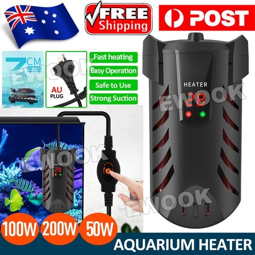 100/200W Aquarium Water Heater Fish Tank Thermosafe Aqua LCD Digital Submersible