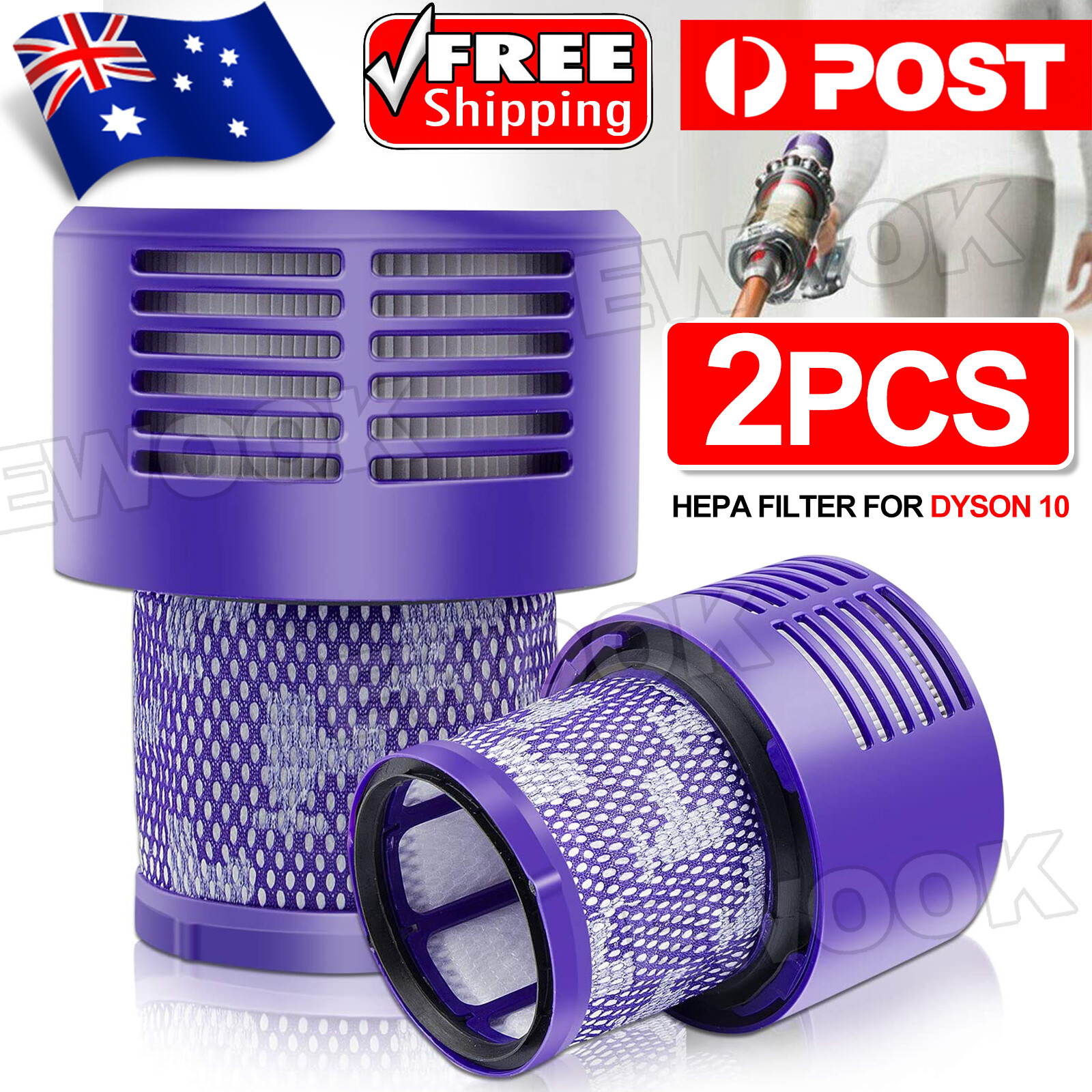 2x Washable Hepa Filter For DYSON Cyclone V10 Animal Absolute Total Clean Vacuum