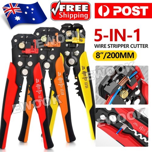 Automatic Electrical Wire Stripper Cutter Pliers Cable Crimper Terminal Tool AU