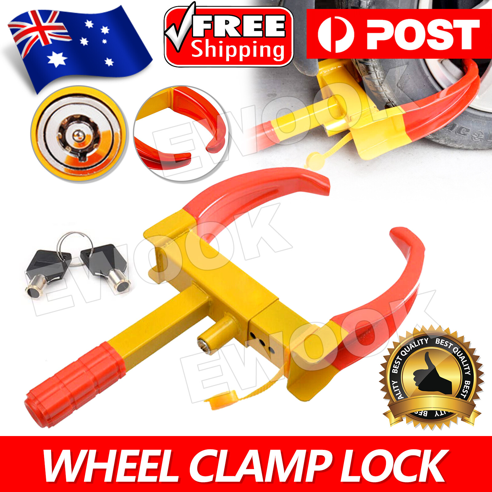 Unbranded/Generic Wheel Lock Clamp Heavy Duty Anti-theft For Vehicle Car Trailer