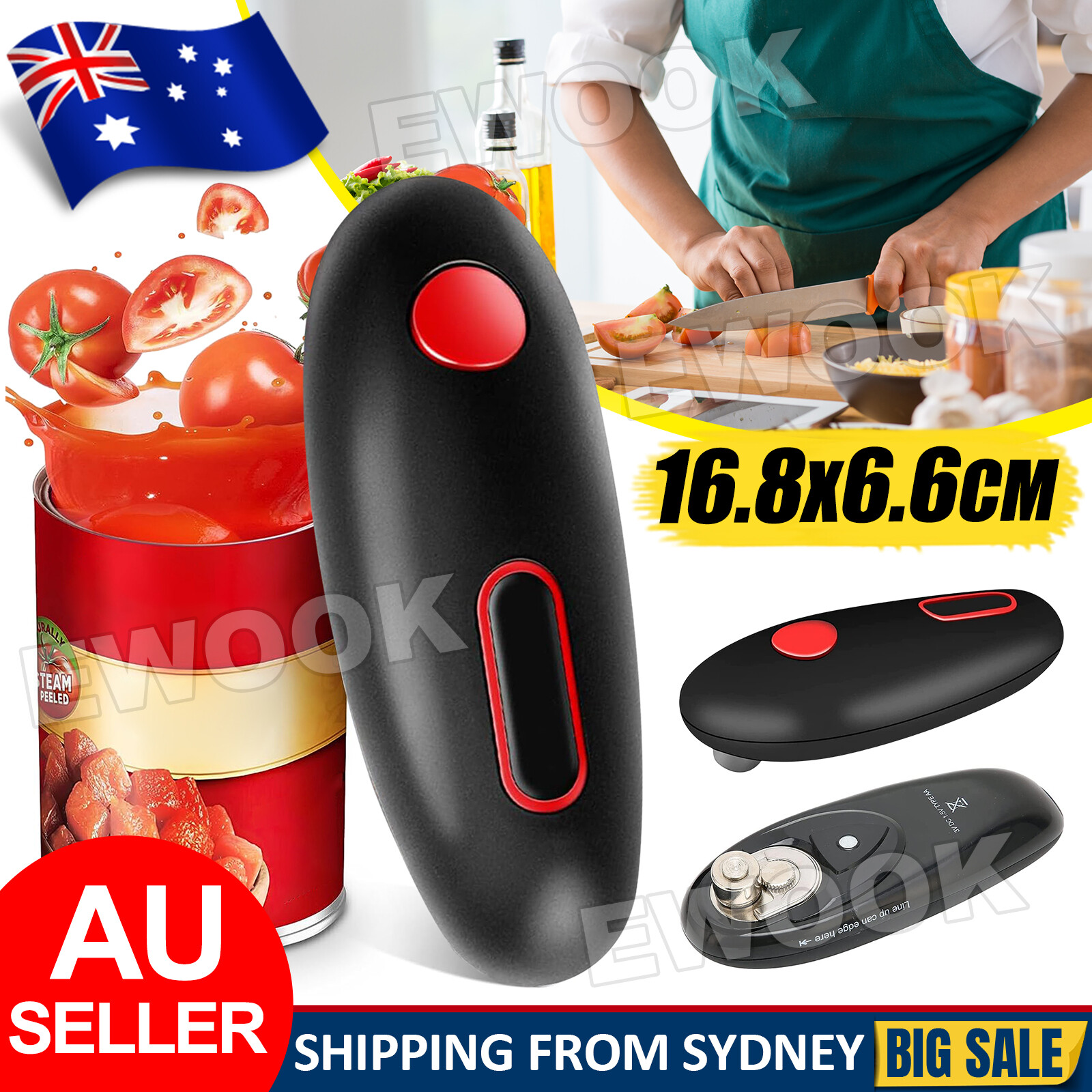 Touch Automatic Can Opener Electric Jar Lid Restaurant Home Stocked Eco-Friendly
