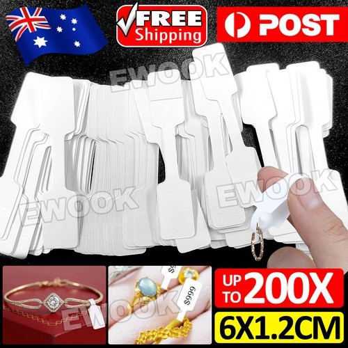 200PCS White Jewellry Ring Jewelry Tag Sticker Self Adhesive Pendant Price Label