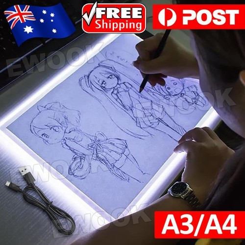 A4 / A3 LED Light Box Tracing Drawing Board Stencil Tattoo Art Design Copy Pad