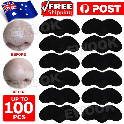 50x Blackhead Remover Strips Face Cleansing Deep Pore Peel Off Sticker Acne Mask