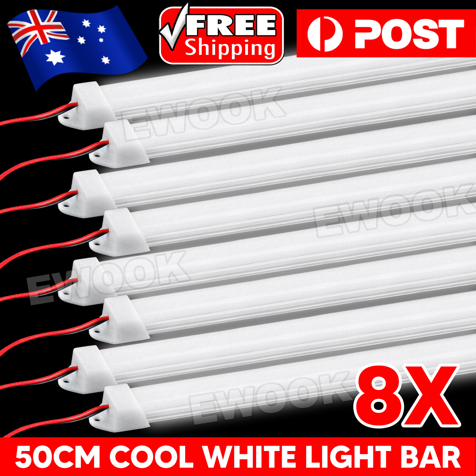 8x LED strip lights Bar Car 12V caravan boat fishing camping Interior lamp DIY