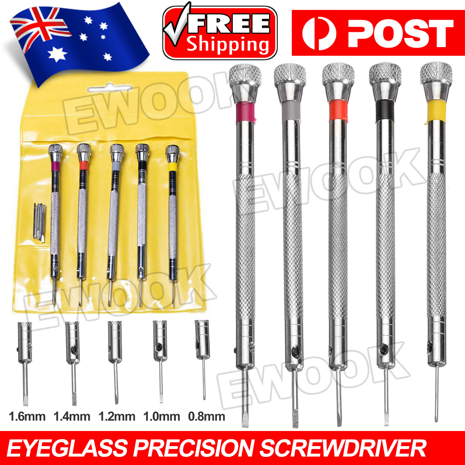 5x Precision Screwdriver Eyeglasses Watch Jewelry Watchmaker Repair Tool Set