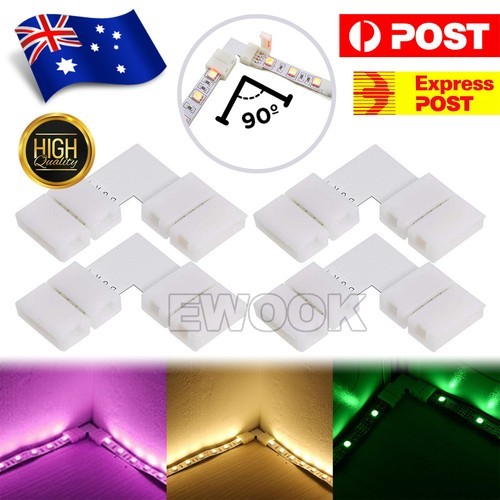 4 Pin L-Shape Connector Adapter 5050 RGB Corner 90 Joint Strip Light LED LD1278