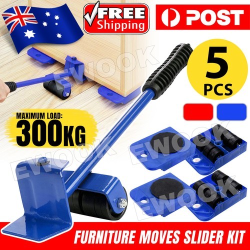 Heavy Furniture Moving Lifter Roller Move Tool Set Wheel Mover Sliders Kit AU